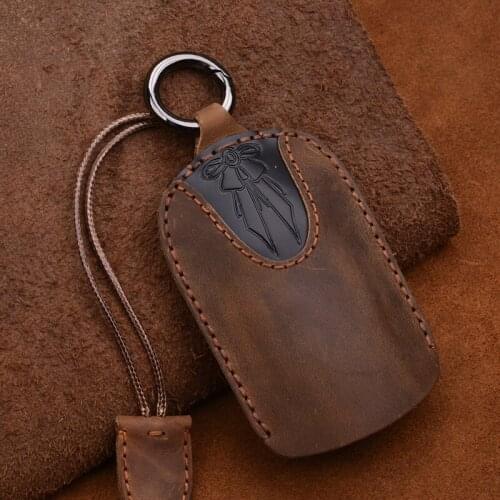 Genuine Leather Key Wallet Pouch Business Men Car Key Case Bag Holder Male Keychain Key Organizer Housekeeper