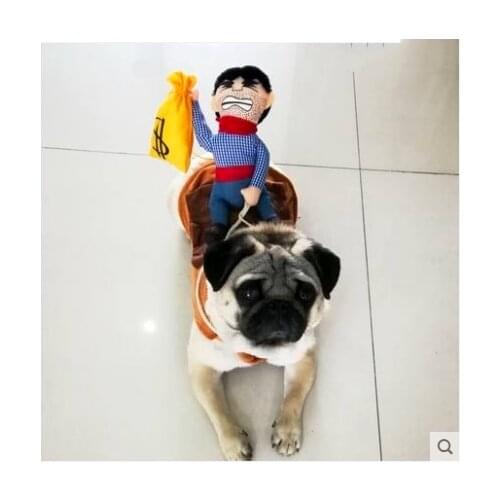 Cowboy Rider Dog Costume Dogs Outfit Knight Style Doll Hat Halloween Day Pet Costume