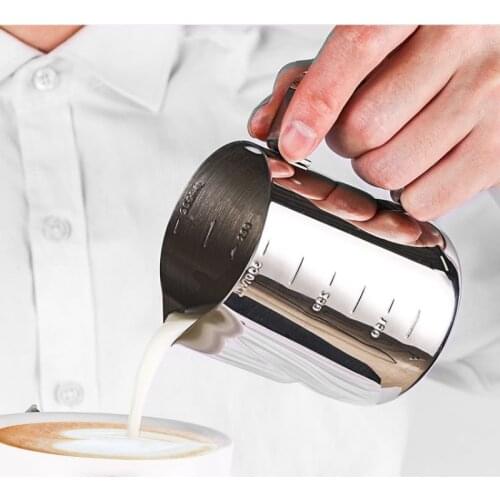 Inner Scale Espresso Coffee Milk Frothing Pitcher Stainless Steel Creamer Macchiato Cappuccino Latte Art Maker Pitcher Cup