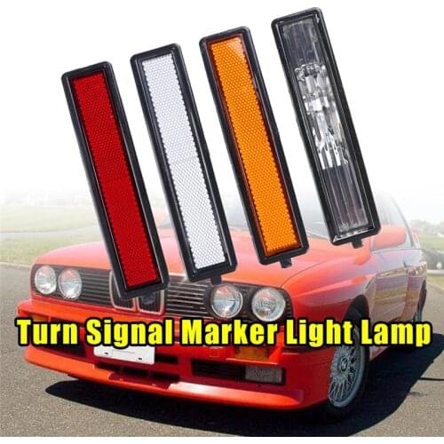Leaf Board Rear Left Right Side Turn Signal Marker Light Lamp Lens Fit For E30 E32 E34 318i 318is 325es 325i
