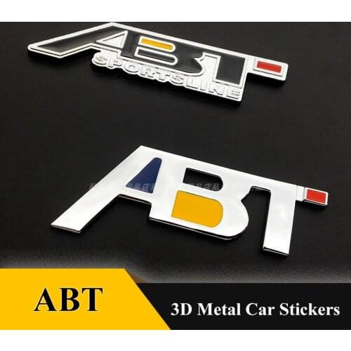 3D Metal ABT Badge Sticker Emblem Decals Grill Grille Car Styling For Volkswagen Audi A6 A8 S6 S8 Car Trunk Labeling Accessories