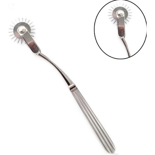 Metal Medical Diagnostic Reflex Hammer Pin Wheel BDSM Gear Roller Rolling Wartenberg Wheel Pinwheel Fetish Neurological Sex Toy