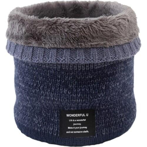 2020 Newest Winter Scarf Ring Men Women Plush Warm Mixed Color Mufflers Scarves Unisex Adult Outdoor Ring Neck Collar Knit Scarf