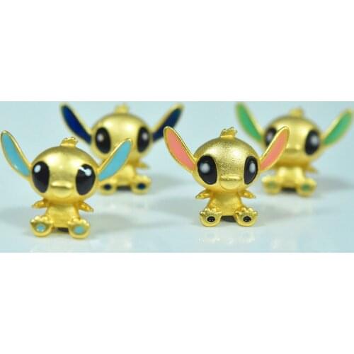 New Original s925 sterling silver bead cute cartoon Stitch charm 2021 woman fashion DIY fine jewelry gift free shipping hot sell
