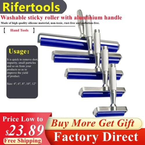 Wholesale Washable Silicone Sticky Roller With Aluminium Handle Anti-Static Dust Removal Tacky Roller For PCB LCD LED Breadboard