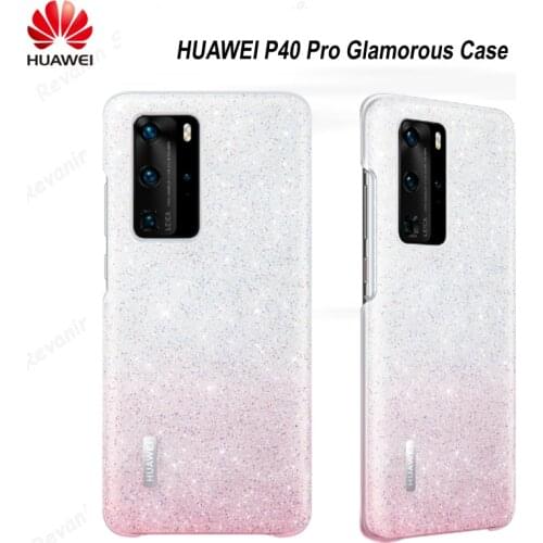 Original HUAWEI P40 Pro Glamorous Case Full Cover Prevents Fingerprints Microfiber Fiber Leather Diamond Cover Case for P40 Pro