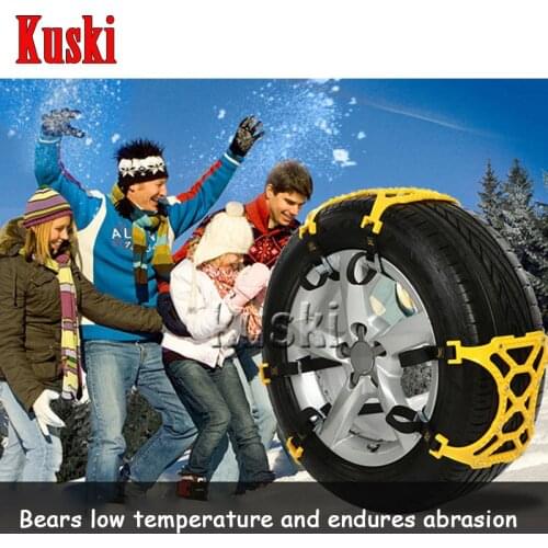 6X Car Snow Tire Anti-skid Chains For Honda Civic 2006-2011 Accord Fit CRV HRV City Jazz For Fiat 500 Punto Stilo Bravo