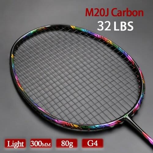 Max Tension 35LBS G4 Strung Badminton Rackets Full Carbon Fiber Professional Training Racquet Ultralight 4U 80g Bag Speed Sports