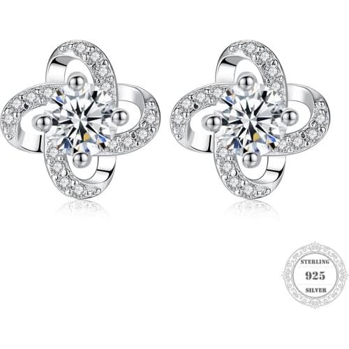 Zircon Flower Stud Earring,Thomas Style Glod Color Fashion Good Jewerly For Women,Ts Gift In 925 Sterling Silver,Super Deals