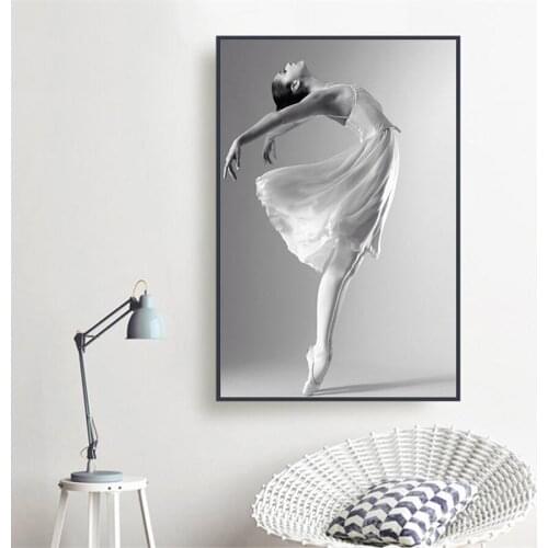 Modern Nordic Elegant Ballet Dancer Canvas Painting Wall Art Posters and Prints for Living Room Wall Pictures Home Cuadros Decor