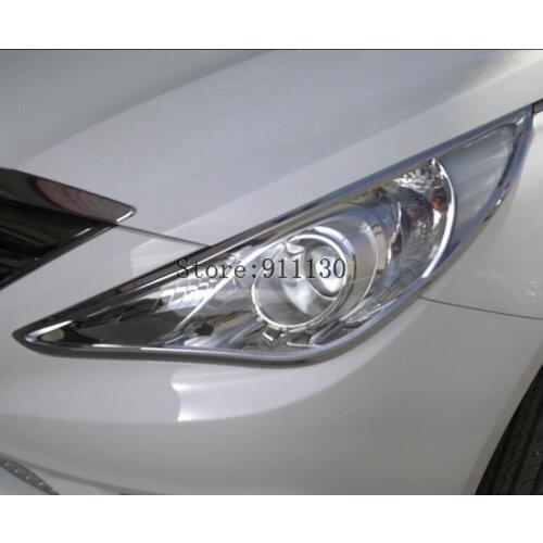 Car styling 2011 for Hyundai SONATA 8GE i45 ABS Chrome Front headlight Lamp Cover