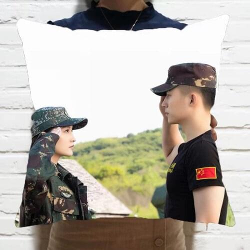 TV Series "Fall In Love with A Green Beret" Huang Jingyu Li Qin Pillowcase Star Series Cushion Cover Home Decor Idol Support