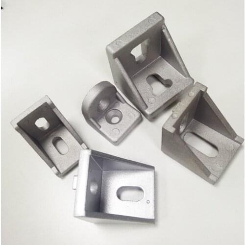 Inside Corner fitting L connector Angle bracket fastener for 2020 3030 4040 4545 Industrial Aluminum Profile with Slot 6/8/10mm