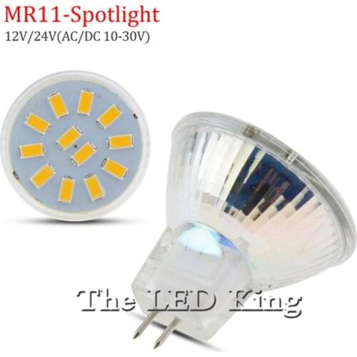 High Quality 8W MR11 GU4 600LM LED Bulb Lamp 24leds Warm White & White For Ceiling Lights/Window Display/Studio Light