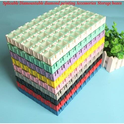 New 2019 grid Splicable Dismountable diamond painting Accessories Diamond Embroidery Cases Box Organizer Home Storage boxes a160