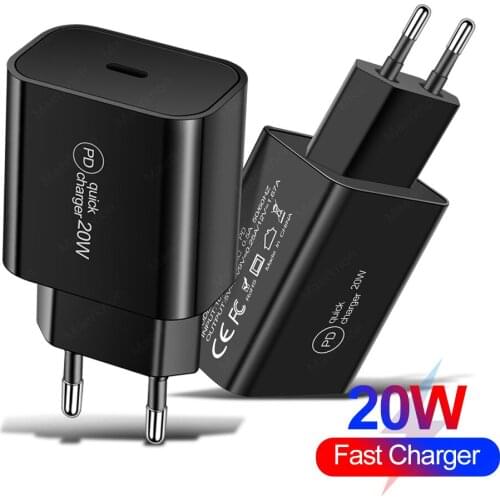 20W PD Charger Quick Charge 4.0 3.0 USB Type C Fast Charger for iPhone 12 11 X Xs 7 AirPods iPad Huawei Xiaomi QC4.0 PD Charger