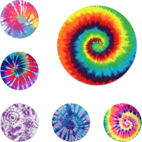 Tie Dye Fantasy Pattern Icons Pins Badge Decoration Brooches Metal Badges For Clothes Backpack Decoration