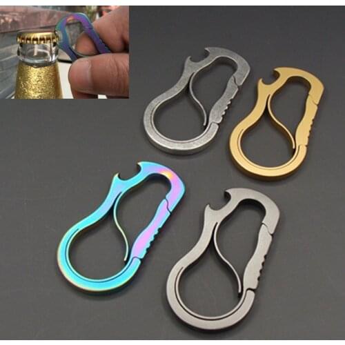 1PC Portable Stainless Steel Hang Buckle Fast Hook Opener Carabiners Buckle Accessories Keychain Key Chain Ring EDC Multi-tool