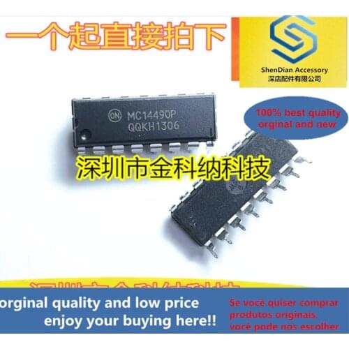 10pcs only orginal new MC14490PG MC14490P logic device chip IC straight plug DIP-16 pin