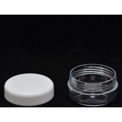 100Pcs 10g Portable Plastic Cosmetic Empty Jars Clear Bottles Eyeshadow Makeup Cream Lip Balm Container Pots