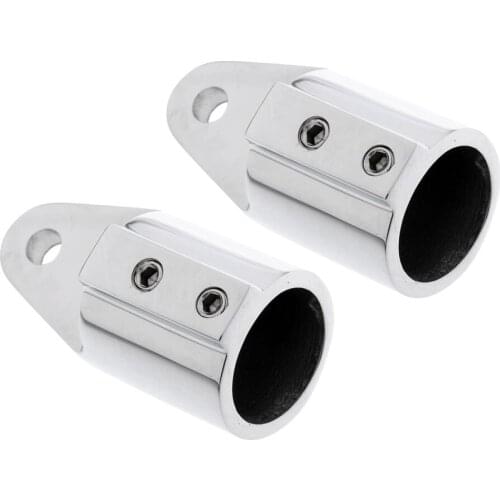 2x Bimini Top Eye End Cap Fits 25mm Pipe Stainless Steel 316 Marine Hardware