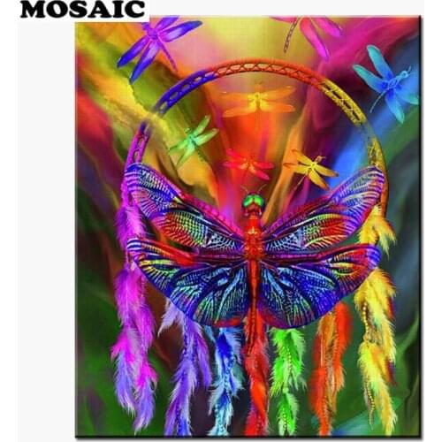 Birds diamond painting custom foto mosaic diamondDream catcher dragonflyFull Diamond Embroidery Picture Of Rhinestones painting