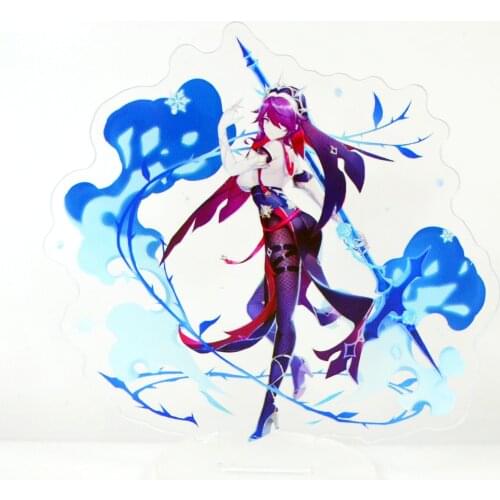 Anime Figure Genshin Impact Diluc Venti Klee Keqing Qiqi Acrylic Stand Model Plate Desk Decor Standing Sign Keychain Fans Gifts