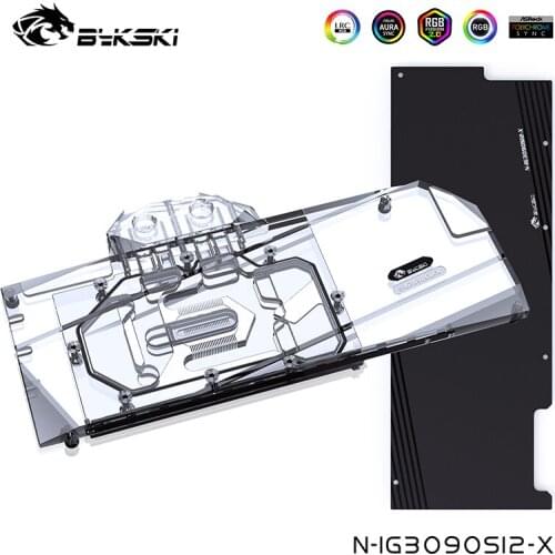 Bykski Watercooler For Colorful iGame N3090 2406X SI2,Full Cover Copper Water Block, N-IG3090SI2-X