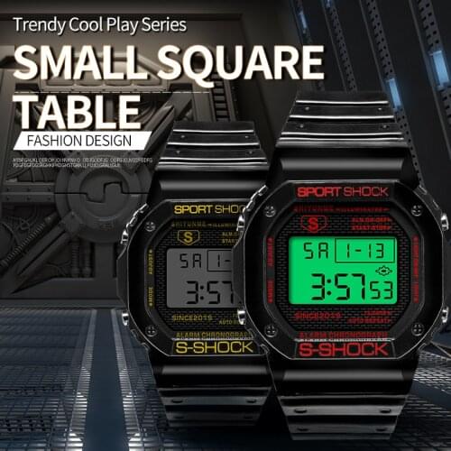 SHIYUNME Outdoor Sport Watch Men Digital Watch 3Bar Waterproof Alarm Clock Cowboy Military Fashion Watches relogio masculino