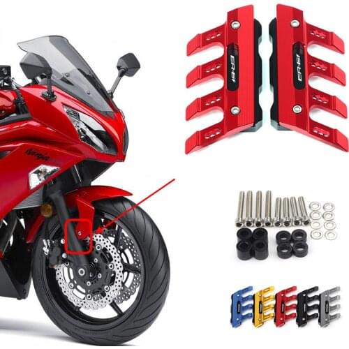For Kawasaki ER6F ER 6F Motorcycle Mudguard Front Fork Protector Guard Block Front Fender Anti-fall Slider Accessories