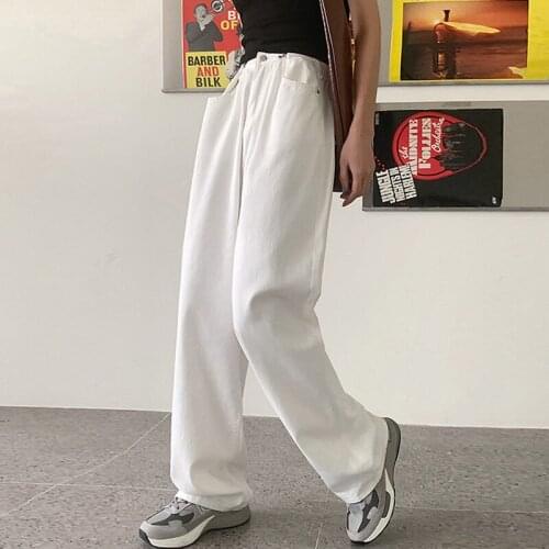 Wide Leg Jeans Denim Pants for Women High Waist Casual Ladies Baggy Jeans Trousers Full Length Loose Streetwear Female Pants