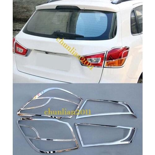 Chrome ABS Rear Tail Light Lamp Cover Trim For 2013-2020 Mitsubishi Outlander Sport ASX (4PCS)