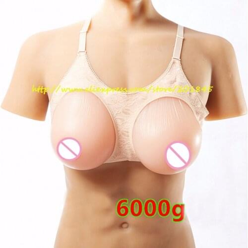 Huge Silicone Breast Form 6000g/Pair Artificial False Chest Prosthesis For Mastectomy Not Adhesive For Crossdresser With Strap