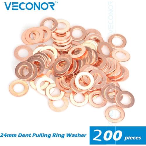 200Pcs Dent Pulling Rings For Spot Welder Panel Ring Washer Spot Welding Machine Consumables 24mm Dia