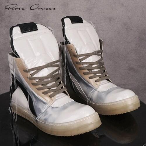 Rric Owens Womens Sneakers Mens Sneakers Shoes Transparent Soles Original Men Shoe Mens Casual Shoes Short Boots