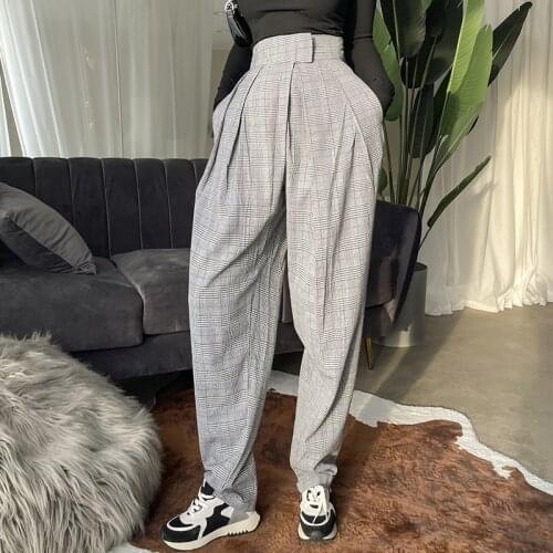 Le palais vintage Women's Plaid Trousers