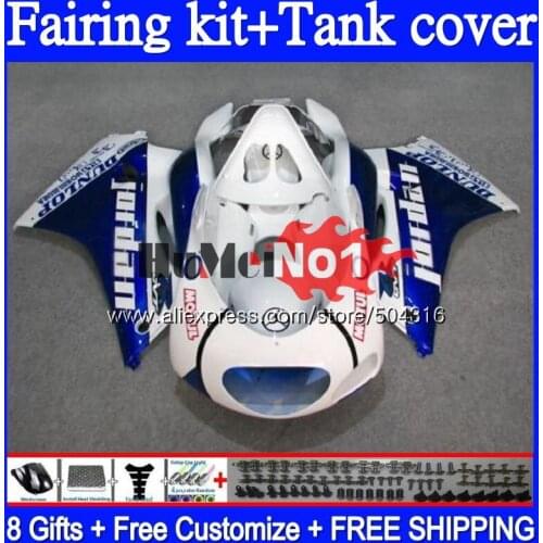 +Tank For SUZUKI RGV250 SAPC VJ22 1992 1993 1994 1995 1996 White Blue 90MC.32 RGV-250 VJ21 VJ 22 RGV 250 92 93 94 95 Fairings