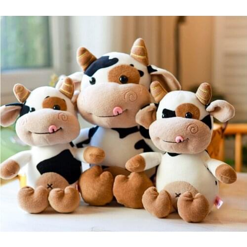 Lovely cartoon cow plush toy cute dairy cow soft doll throw pillow birthday gift b2595