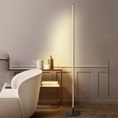 Nordic Minimalist LED Floor Lamps Modern Led Standing Lamps Living Room Black/White Metal Luminaria Lamparas Home Decor Fixtures