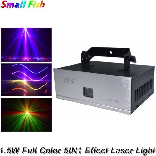 Latest Release 1.5W Full Color 5IN1 Effect Laser Light DMX512 RGBW Laser Projection Effect Lights For DJ Disco Dance Party Bar