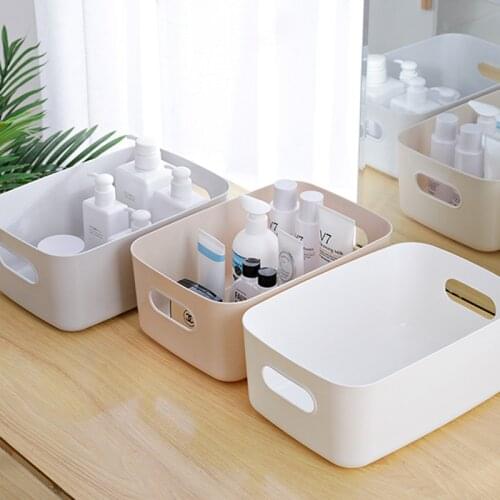 New Homehold Desktop Plastic Box Studio Storage Office Home Kitchen Snack Storage Finishing Box Basket Sundries Storage Box