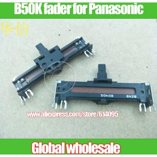 7pcs 45mm straight sliders single potentiometer B50K for Panasonic / with midpoint handle length 10MM