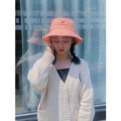 Spring and summer Korean version of the sun sunshade hat is a small pure and fresh sweet lovely student fisherman hat