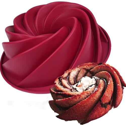 Silicone Pumpkin Cupcake Molds Spiral Cake Mould Bakeware Fluted Cake Mould Home Backing Tools