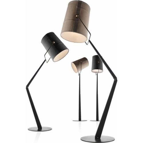 Post Modern Rotatable Italy Fork Led Floor Lamp R7S Linen Lampshade Minimalism Floor Lamp Lustre Living Room Led Lighting