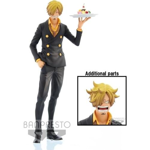 In Stock 27CM Original Banpresto One Piece Op Grandista Gros Nero Sanji Toys Model Figurals Brinquedos Action Figure