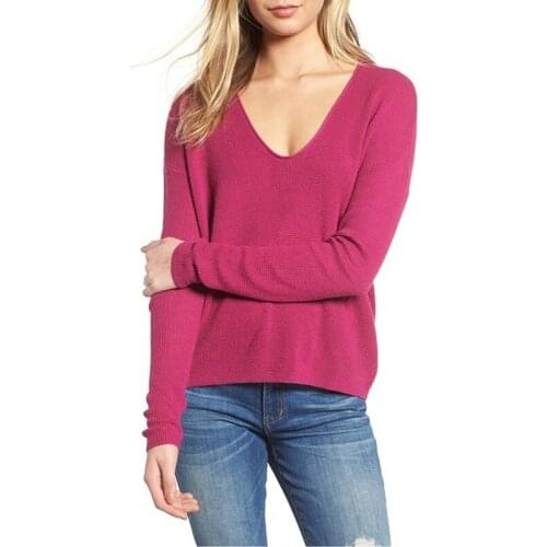 Vintage Autumn Winter Sweaters Fashion Warm Pullover Women Knitted Sweater V-Neck Long Sleeve Sweater For Female