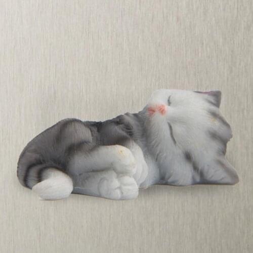 High Quality Cat Fridge Magnets Ornament Craft Accessories Colorful Fridge Kitty Decor Wear-Resistant for Walls