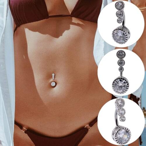 1pcs Surgical Steel Crystal Navel Ring Bar Barbell Body Piercing Nombril Ombligo Belly Button Rings Women Sexy Body Jewelry 14g
