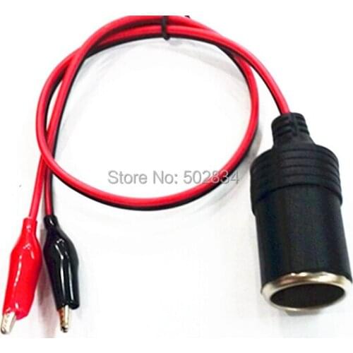 10pcs/lot Alligator Clip Test Probes Cable Car cigarette lighter Cable 30cm